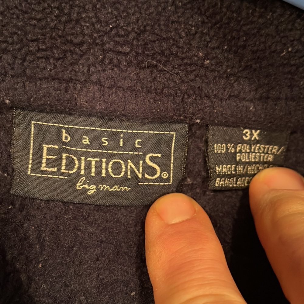 Basic Editions Full Zip Sleeveless Sweatshirt Ves… - image 2